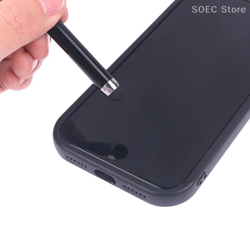 1pcs Universal Capacitive Screen Stylus With Pastable Pen Holder For Graphics Tablet Phone Touchscreen Counter Signature Pencil