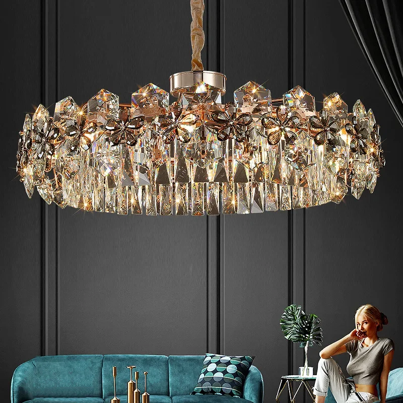 

Dining Living Room Bedroom Restaurant Villa Home Decor Items Lighting Pendant Light Modern Crystal Luxury Led Ceiling Chandelier