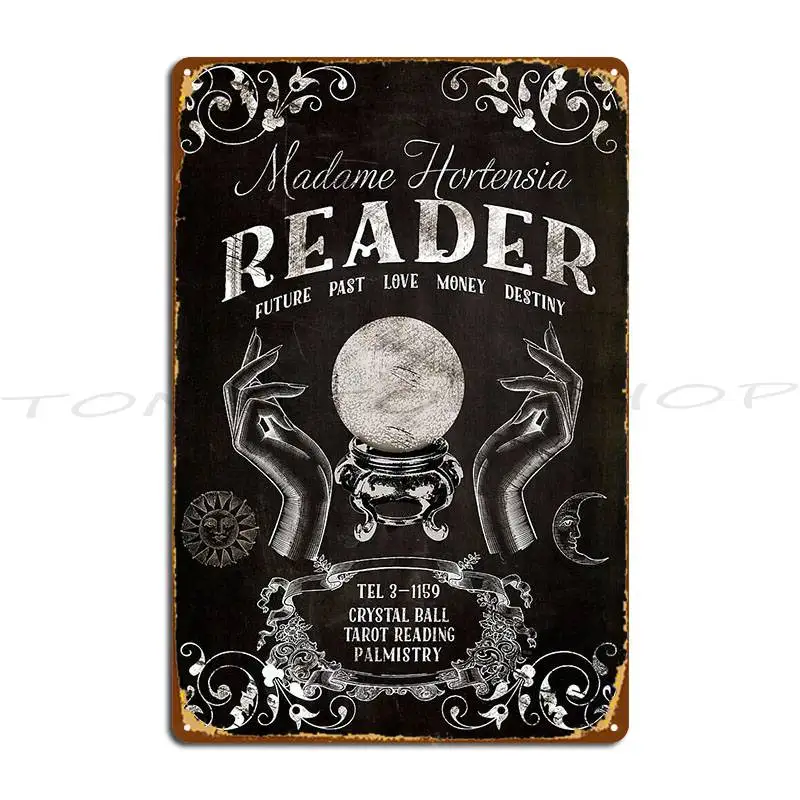 Crystal Ball Reader Vintage Sign Metal Plaque Poster Plaques Cinema Party  Customize  Tin Sign Poster
