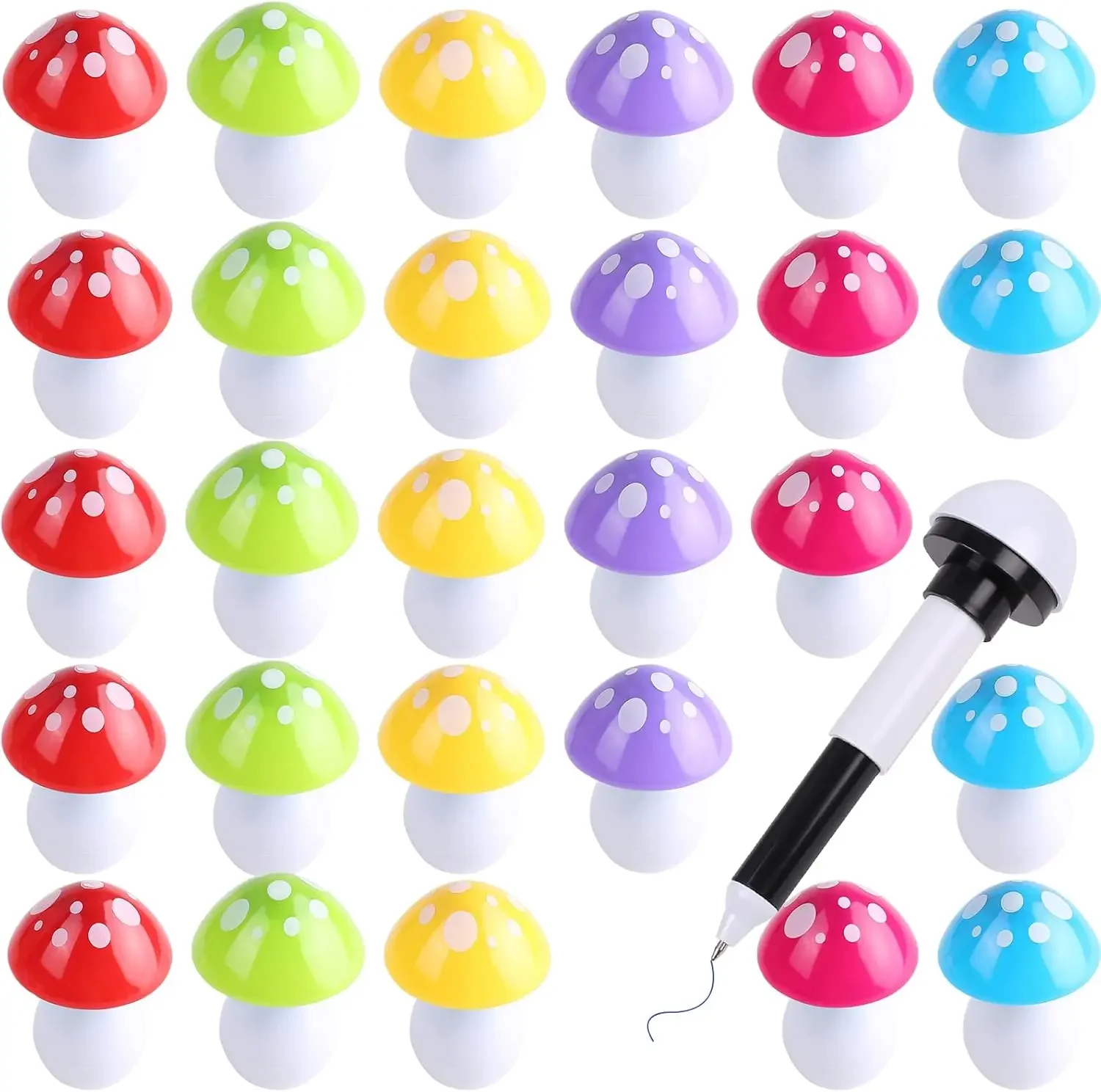 

36pcs Wholesale Student stationery mushroom shaped ballpoint pen novelty cartoon retractable school office supplies