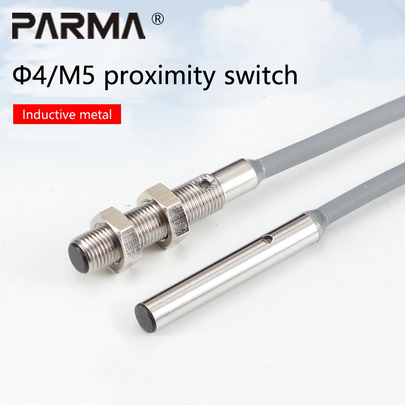 Φ4/M5 Micro Inductive Proximity Switch Sensor DC Three-Wire NPN Normally Open 24V Metal Induction Switch PNP