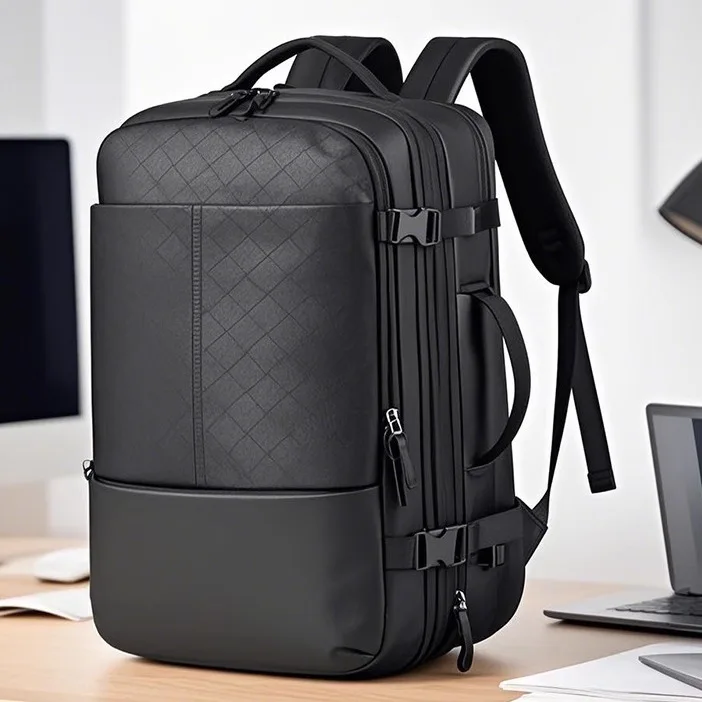 

Busin Sle Large Capaci Waterproof Men's Travel Bapa Multi-Functional Cuter Bag New USB School Bag oulder Bag