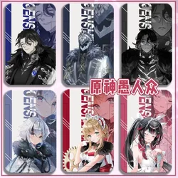 Hot Game Impact Fatui Harbingers Illustration Card Holder Retractable Credit Card Holders Bank ID Holders Bus Card Cover Case
