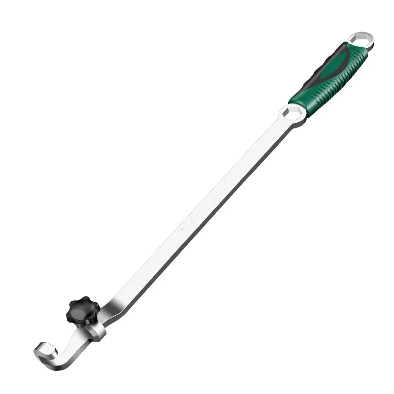 400mm Chromium Vanadium Steel Wrench Extension Rod Heat Treated Labors Saving Bar For Open End Socket Adjustable Wrench Tool
