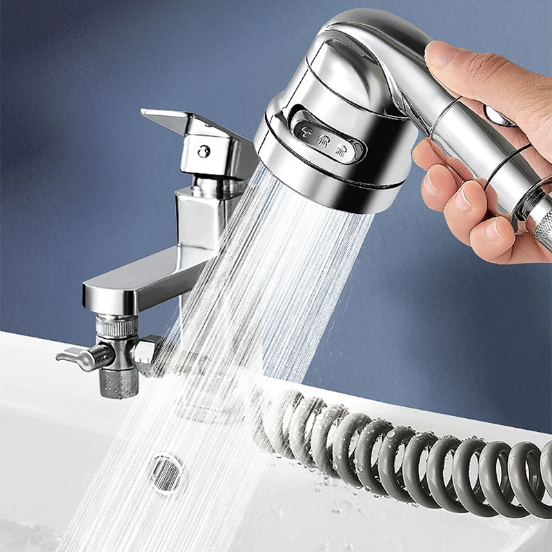 

Adjustable Handheld Shower Head Set with Boost Filter Kitchen Bathroom Faucet Adapter Kit Diverter Valve Faucets For Home Toilet