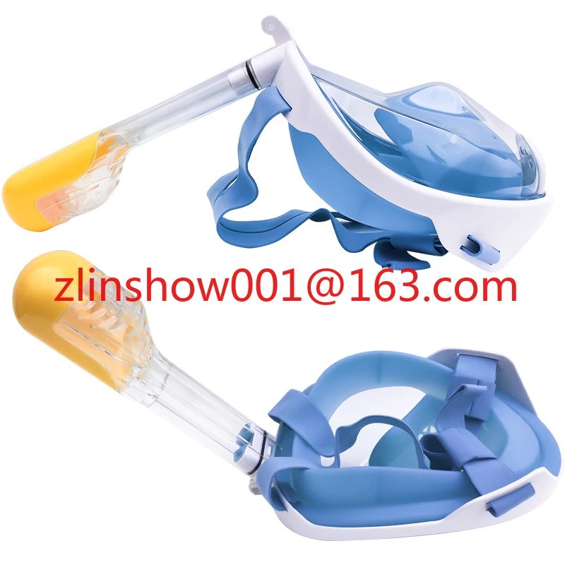 

180 Degree Panoramic View Snorkeling Set Diving Snorkel Mask Full Face Snorkeling Gear with Camera Mount Swimming Mask