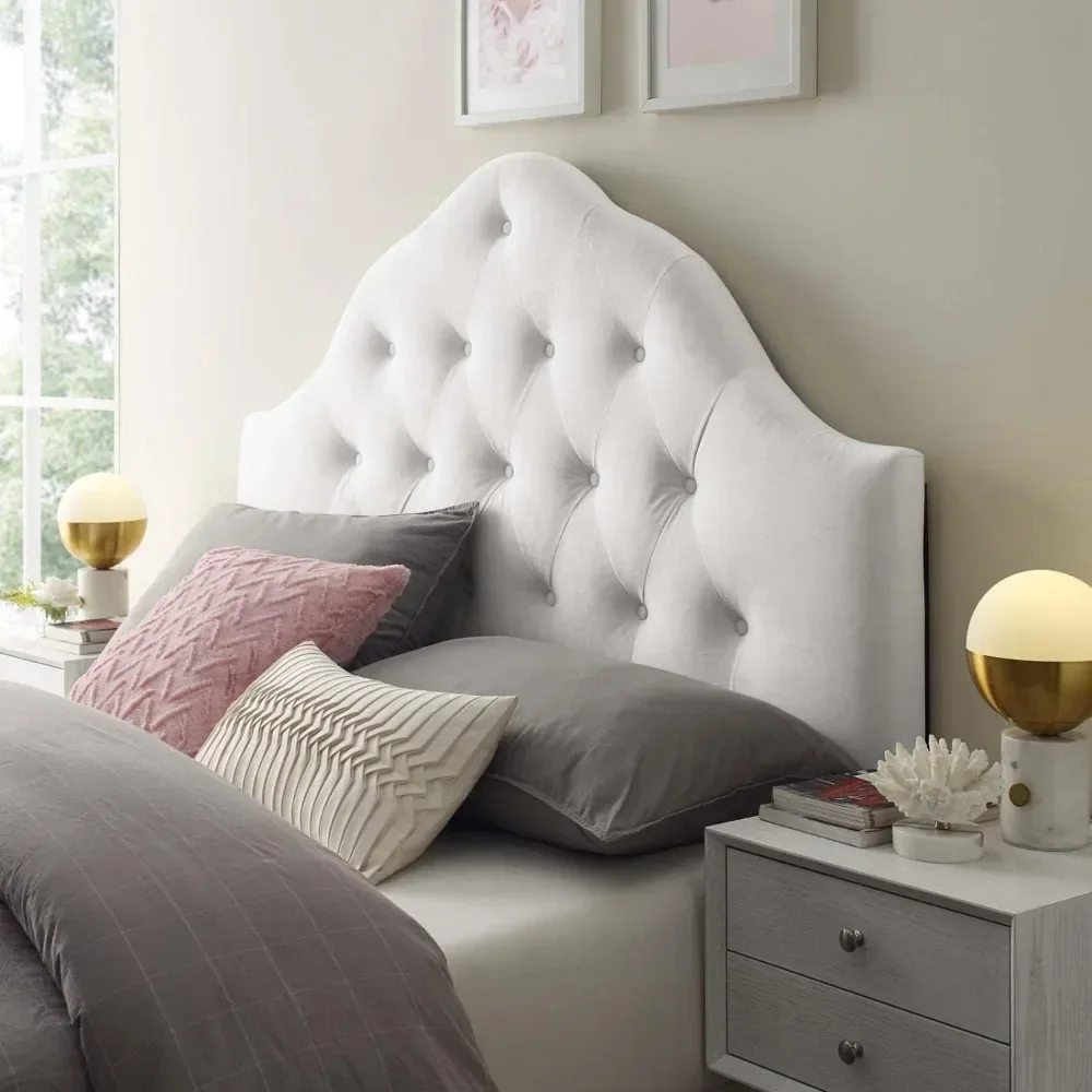 

Headboard, diamond tufted high-performance velvet headboard, white, modern bedroom headboard for home use