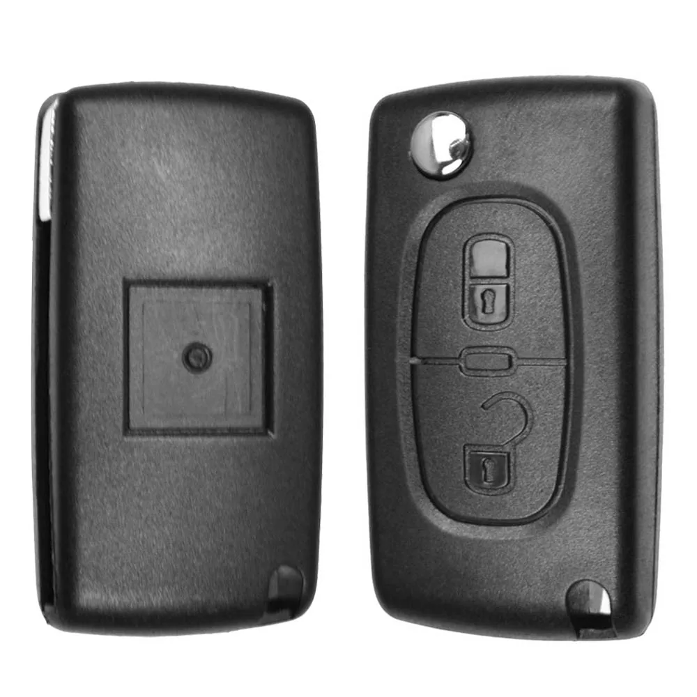 Auto Chiave A Distanza di Vibrazione Borsette Fob CE0523 Per Peugeot 107 207 307 308 407 408 Partner Citroen C3 C4 C5 C6 Berlingo Picasso 2 pulsanti