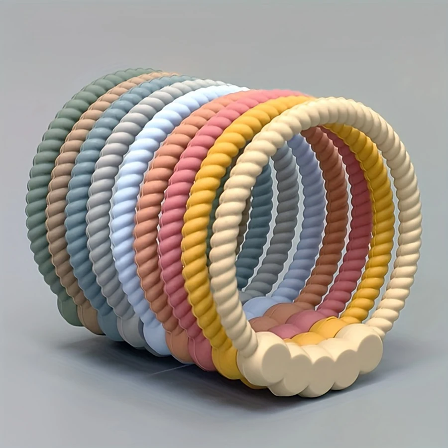 2025 جديد الطفل عضاضة شكل دائري سيليكون عضاضة ألعاب التسنين الأطفال الحسية لغز ألعاب التسنين #2