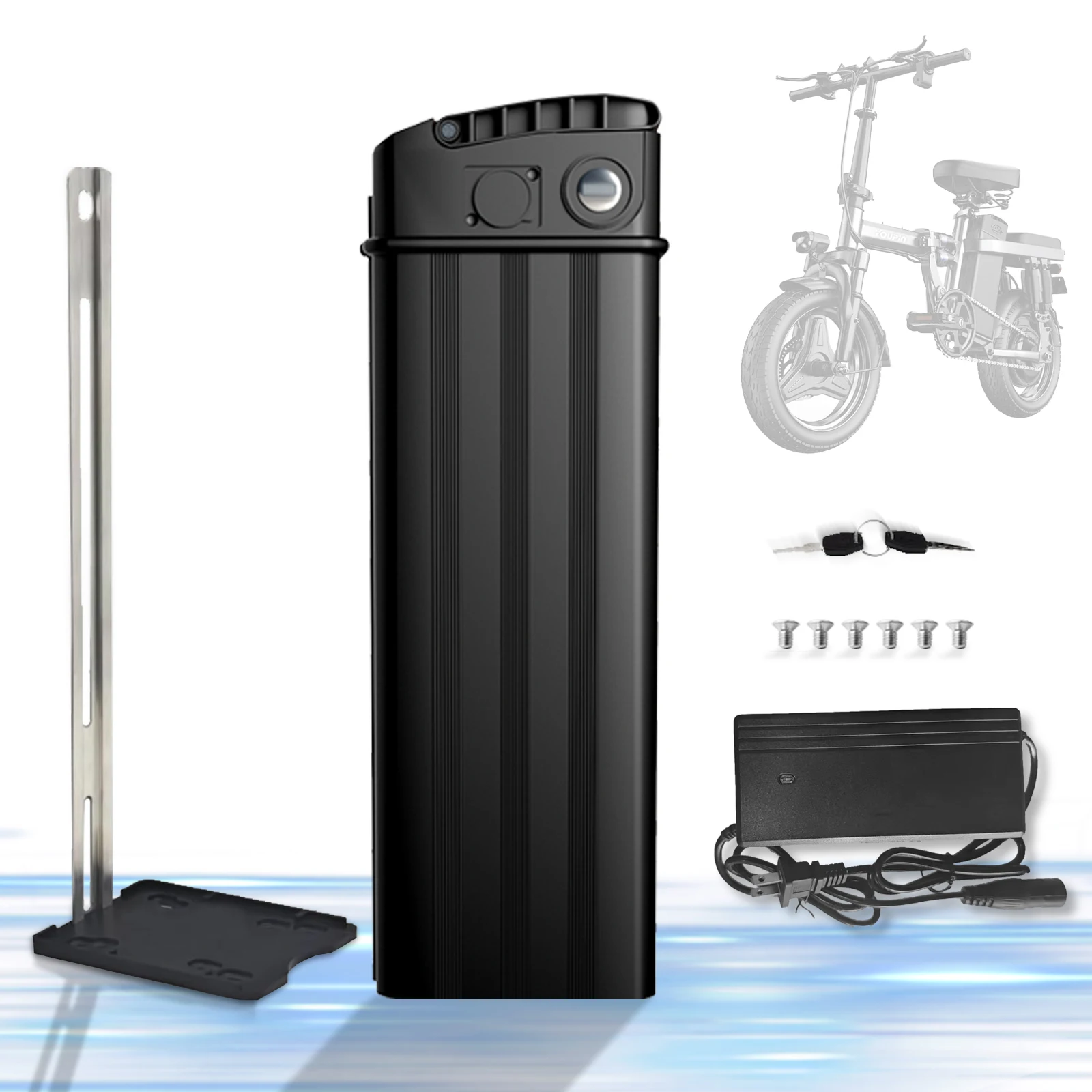 RQTBPOW 48V Ebike Battery,12Ah/15Ah/20Ah/25Ah e bike battery with 3A Charge/Safe Lock/Indicator Light for 0-1200W Electric Bike/Folding Bike/Mountain Bike