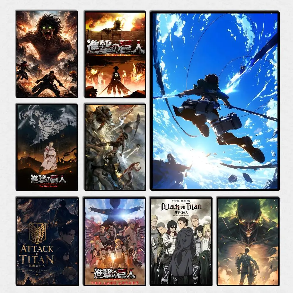 Attack On T-Titan Anime Poster High Quality Wall Art For Home Office Bedroom Living Room Hallway Bar Perfect Gift Idea