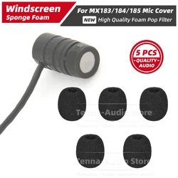 5PCS/LOT Compatible With Shure WL 183 184 185  WL183 WL184 WL185 Lavalier Mic Windshield Microphone Foam Windscreen Sponge