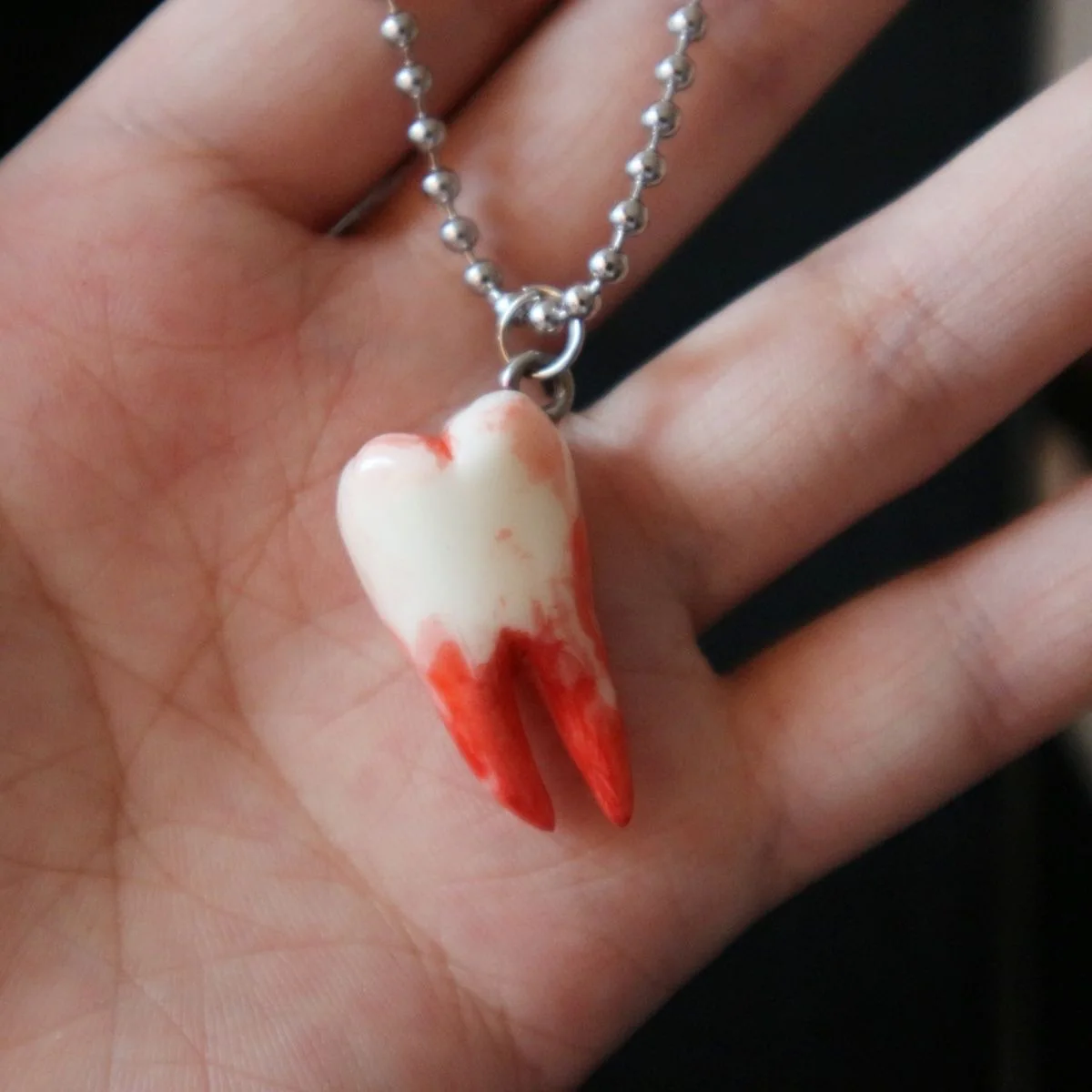 New Fashion Pendant Zombie Tooth Teeth Molar Choker Charm Short Long DIY Necklace Factory Price Handmade Jewelry