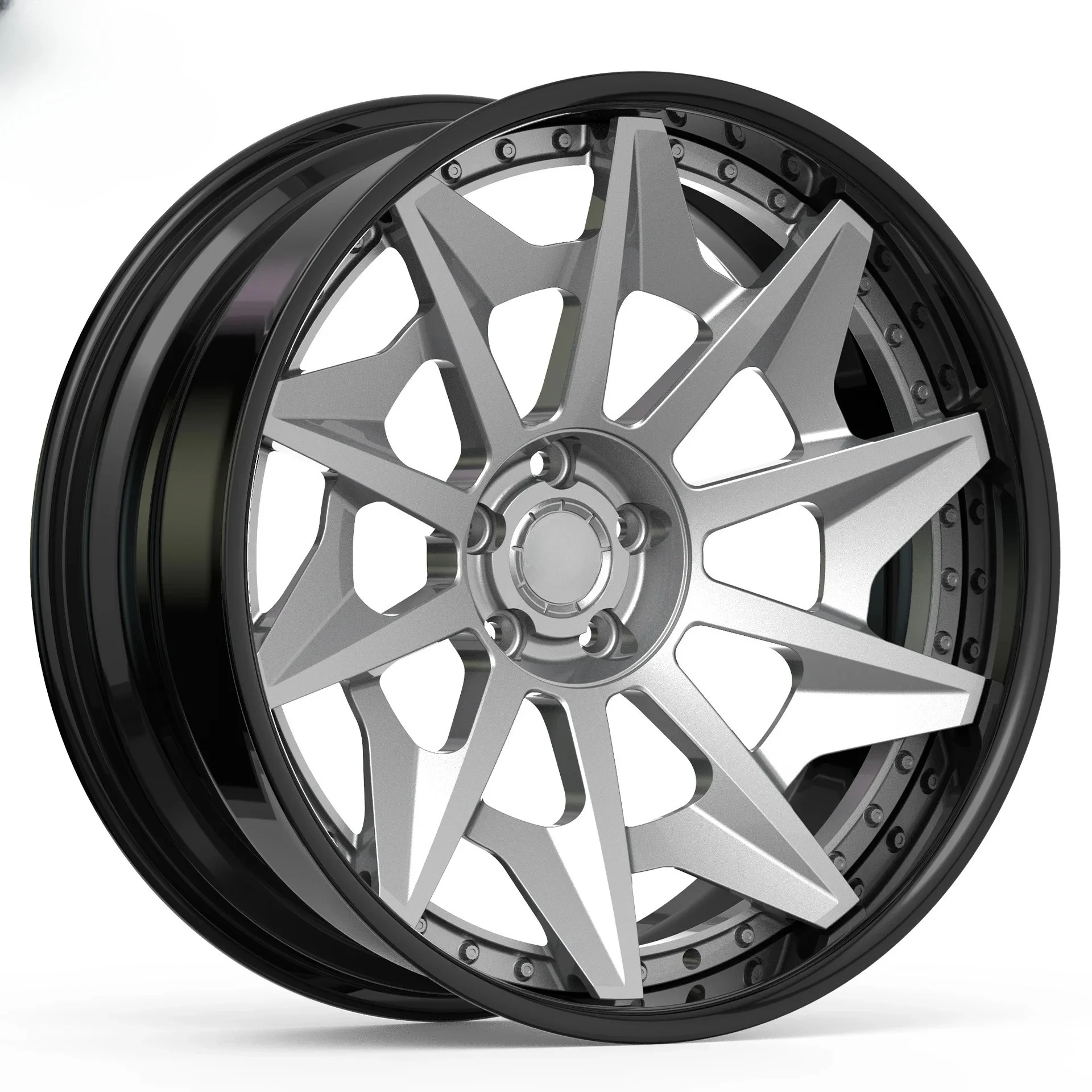 

Aluminium Alloy Two Piece Rotary Style Wheel Rims Lightweight Forged Wheel Passenger Car
