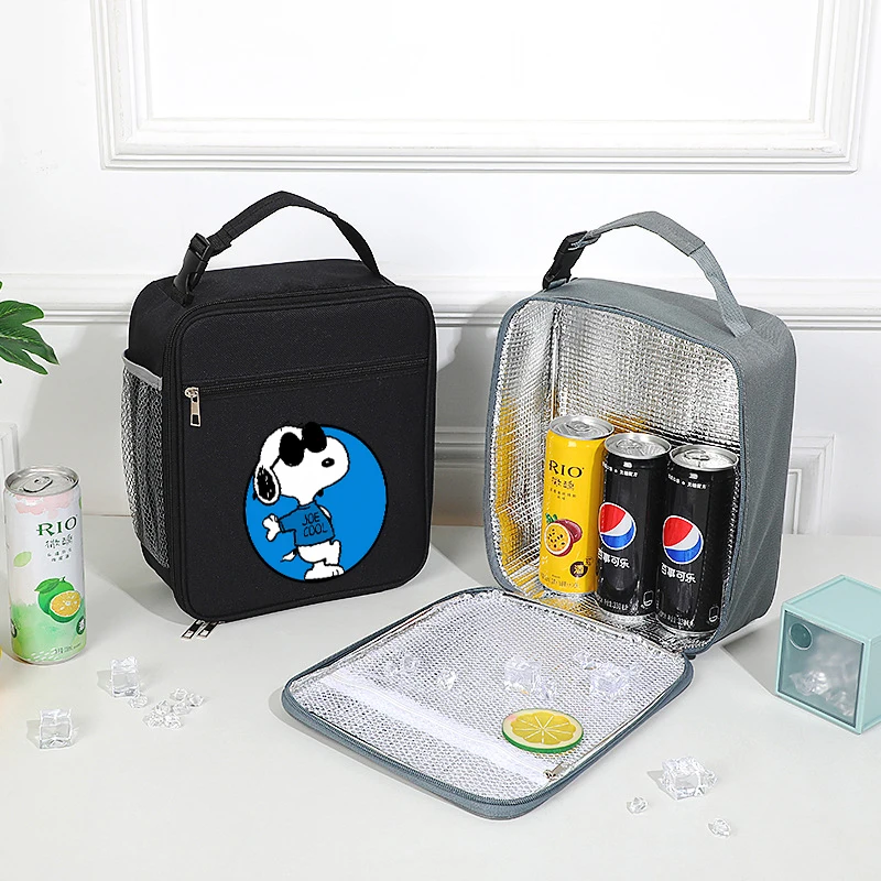 Snoopy Insulated Lunch Bag Insulation Bento Pack Aluminum Foil RiceBag Meal Pack Ice Pack Student Bento Lunch Handbag Insulation