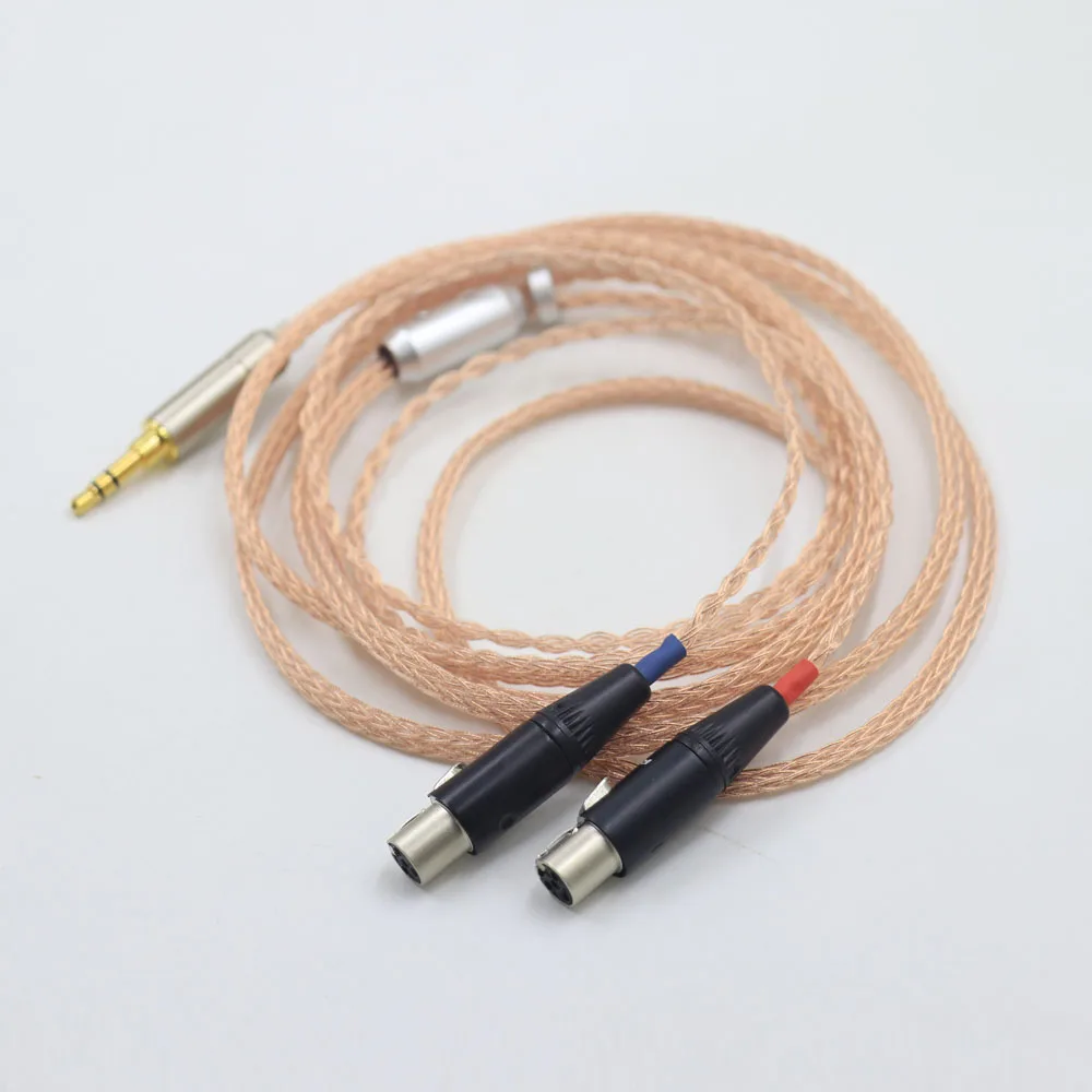 

HIFI Pcocc Single Crystal Copper 2.5 3.5 4.4mm XLR Balanced Earphone Headphone Upgrade Cable For Audeze LCD 3 LCD-2 LCD2 LCD-4