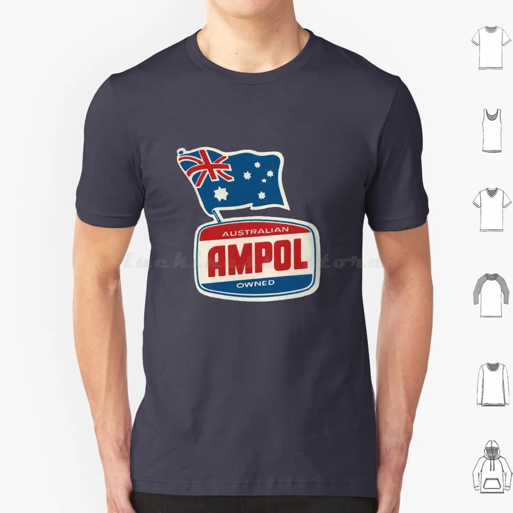 Ampol Petrol Oil Retro Vintage Logo Australian Flag T Shirt Cotton Men Women DIY Print Ampol Fuel Oil Petrol Petroleum Retro