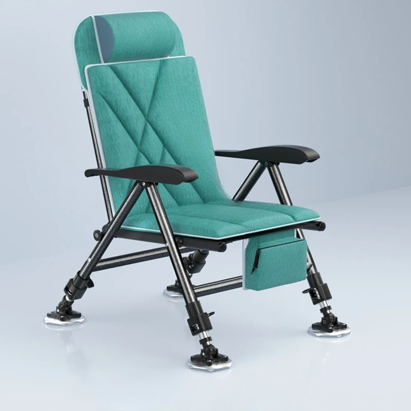 

All-terrain European fishing chair, folding portable and multi-functional, thickened and reclining, table fishing small seat
