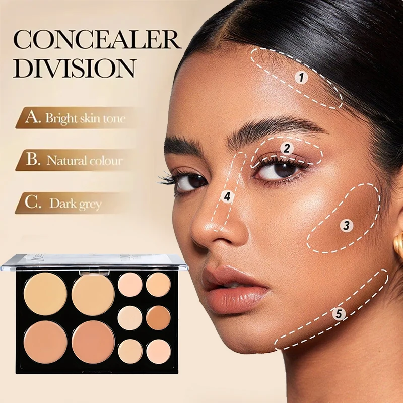 10 Color Concealer Palette Matte Phosphor Outline Makeup Palette Cream Foundation Make-up Makeup Face Repair