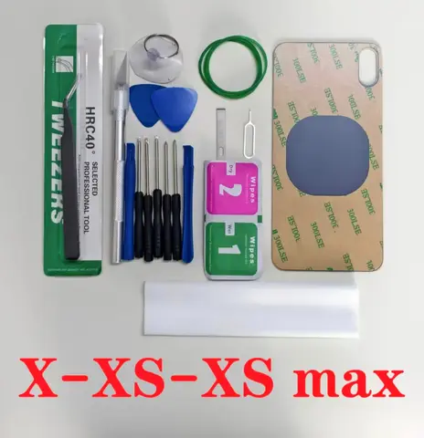 For iPhone XS Max Back Glass Replacement Rear Housing Case Door Repair Parts Big Hole Back Battery Cover For IPhone X XS Max