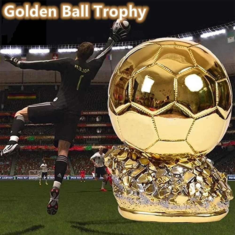 European Football Golden Ball Award Souvenir Football Cup Champion Player Competition Award Gold Model Gift Fans Souvenir Gift