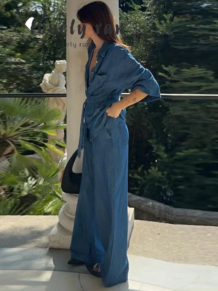 

Casual Long Women Pants Street Pleated Zippers Button Wide Leg Solid Female Trousers 2025 Spring Summer Fashion Lady Outwear