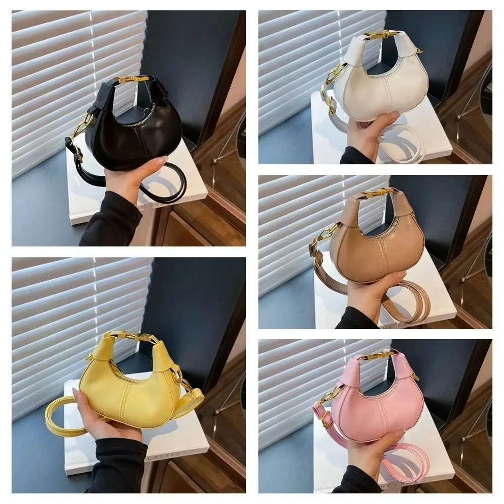 

Fashion Pu Leather Shoulder Bag Comfortable Lightweight Mobile Phone Bag Solid Color Casual Handbag
