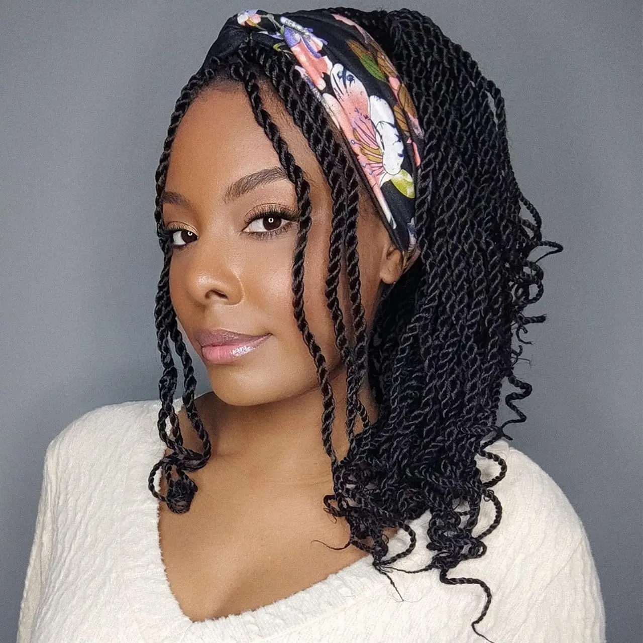 8/12/14 inch Senegalese Twist Crochet Hair Crochet Braids with Curly Ends Short  Kinky Twist Crochet Hair for Women synthetic
