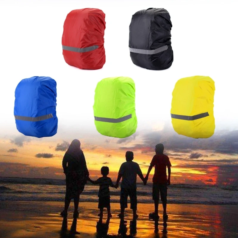 

Universal Backpack Rain Cover with Reflective Strip Women Men Waterproof Dustproof Rucksack Protective Cover for Travel Outdoor