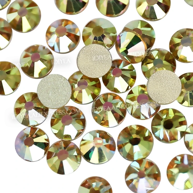 Sunshine New Colour SS3-SS30 Rhinestone For Nail Design Non Hot Fix Crystal Glitters Strass Glass Sticker For Manicure Art Decor