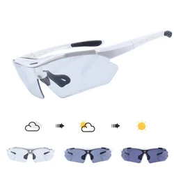 Photochromic Sunglasses Auto Lens TR90 Sports Cycling Discoloration Glasses Men Women MTB Road Bike Bicycle Eyewear