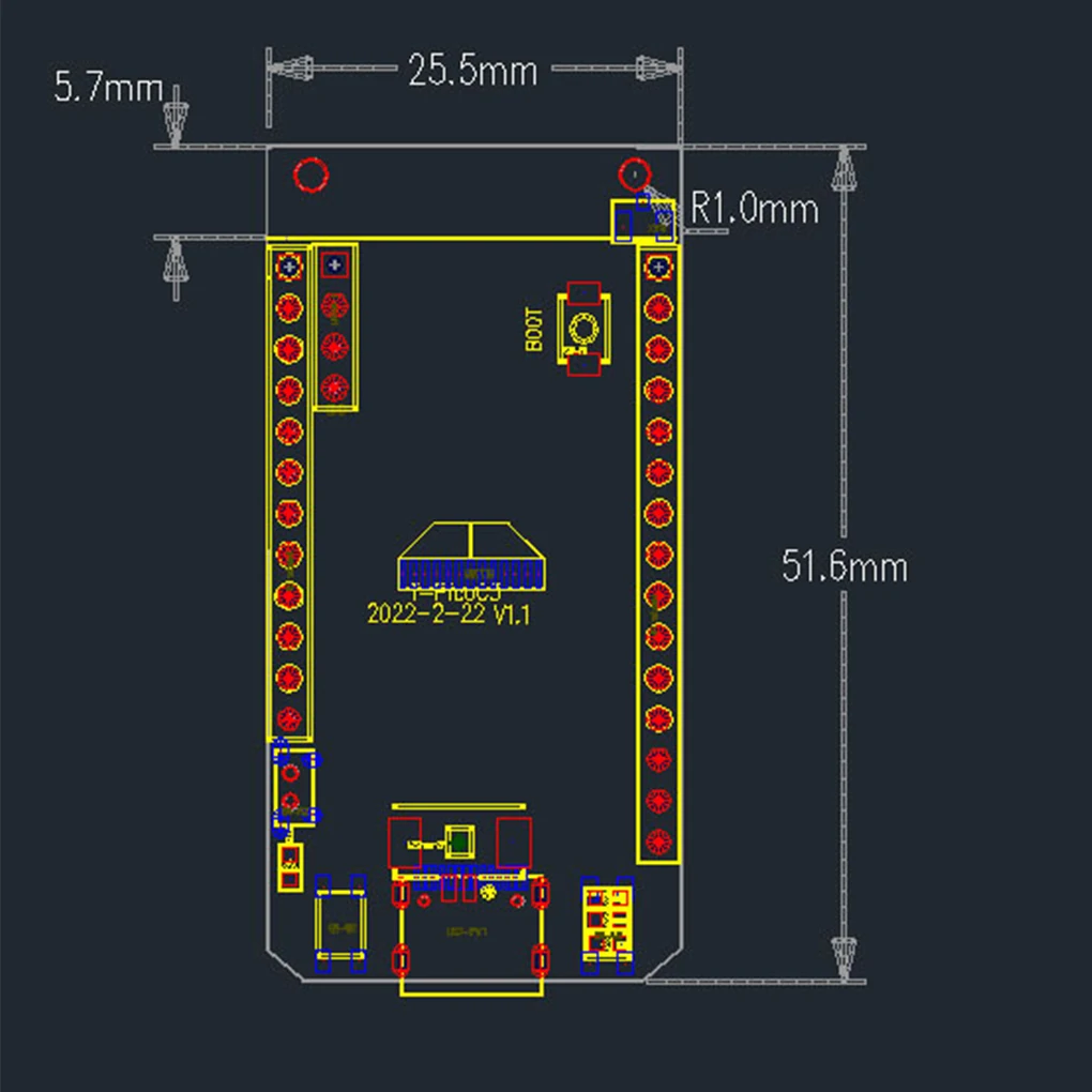 14 Inch ST7789V LCD Display ESP32-C3 RP2040 Wireless Development Board High-density 260ppi PCB