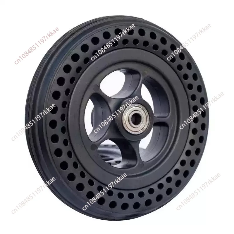 High Quality Practical Useful Wheel Rubber+Plastic Solid Tire Supplies With Wheel Hub 6 X 1 1/4 Accessories Black