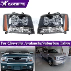 Kamshing a pair Front Bumper Headlight For Chevrolet Avalanche/Suburban Tahoe 2007-2014 Head Light Headlamp Head Lamp