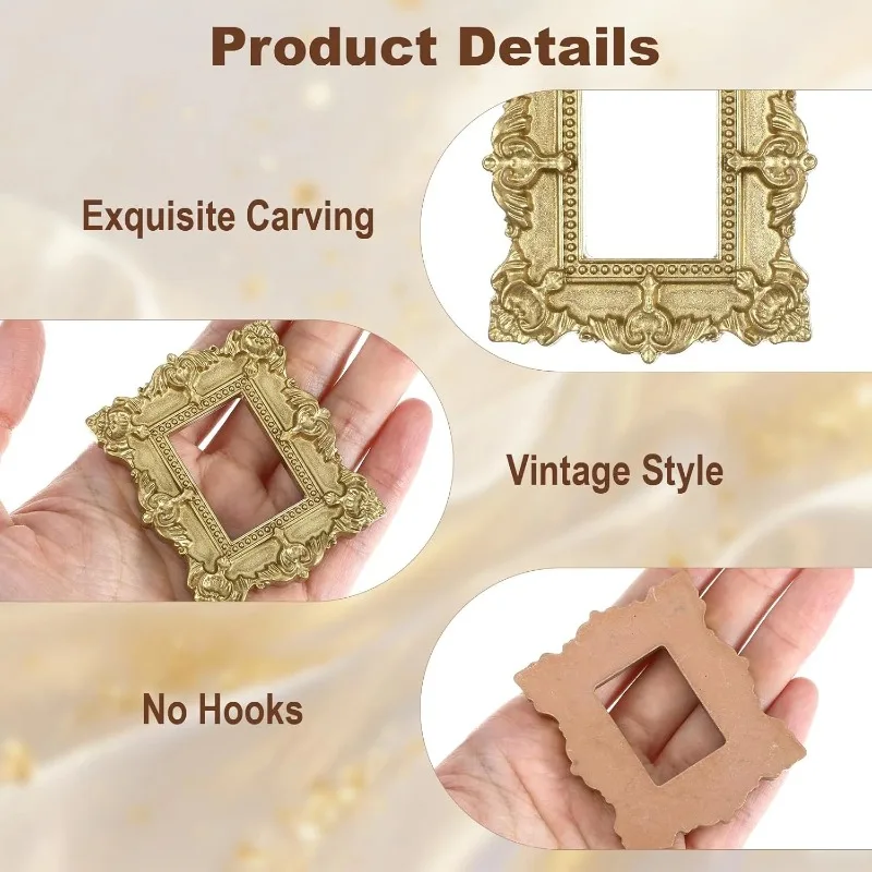 Vintage Mini Resin Picture Frames for DIY Craft