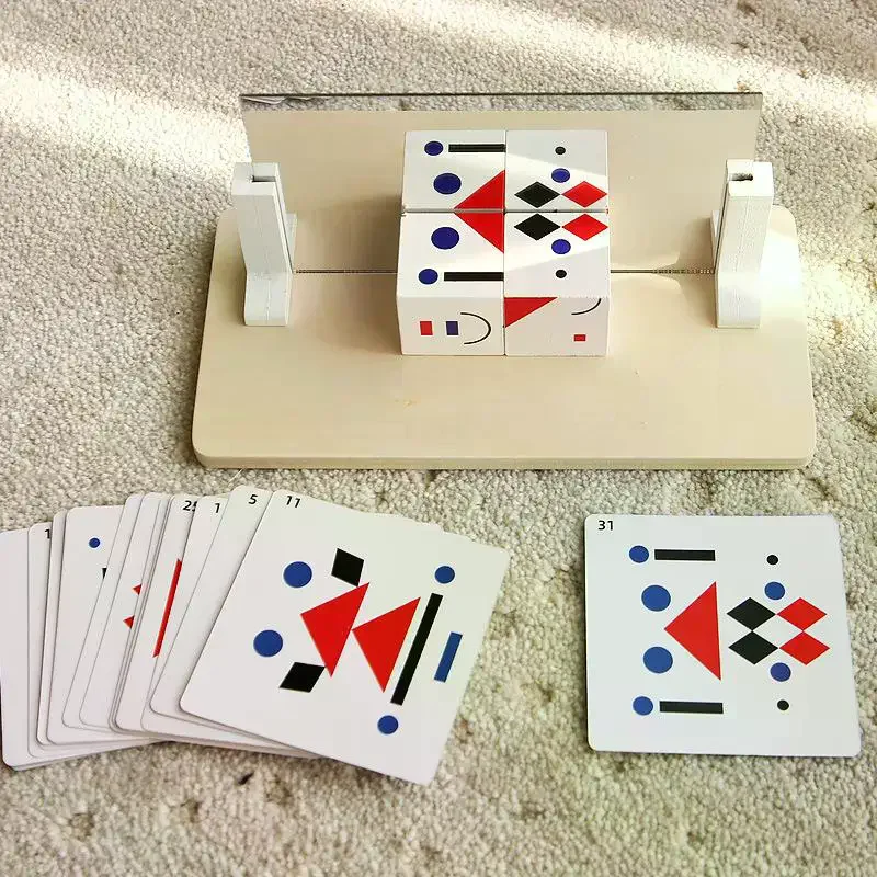 ชุดของเล่นเสริมพัฒนาการเด็ก 3 มิติ แบบกระจกเงา ฝึกการคิดเชิงตรรกะ จับคู่ ฝึกสมอง เกมพัฒนาสติปัญญา