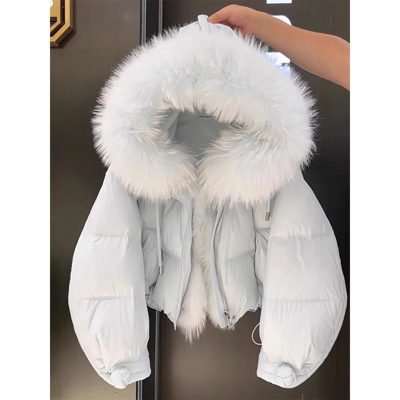 

2025 Winter New Korean Sle Loose Bread Coat Casual Fur Outerwear Slimming Faionable Straight Cut Cotton Jaet