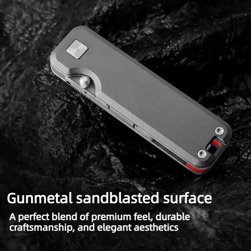 JINLI Titanium Alloy Folding Utility Knife with 10 Blades EDC Box Cutter