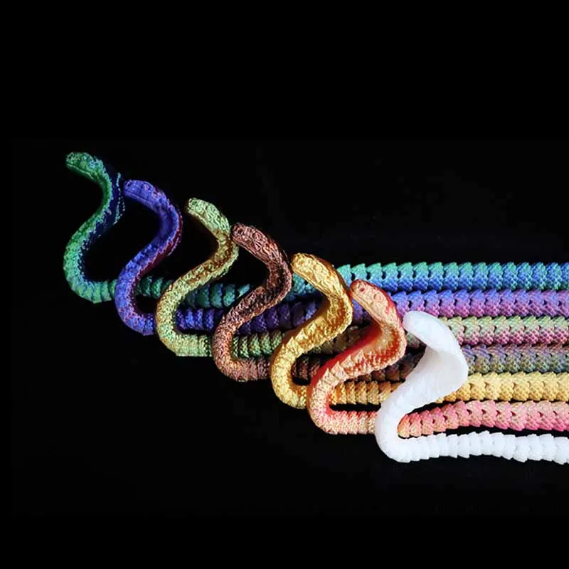 

New 3D Printing Simulation Snake Toy Models Full-body Joints Movable Snake Desktop Decorative Ornaments Glow-in-the-dark Snake