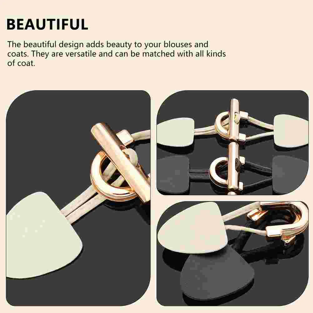 Metal Horn Buckle Coat Toggle Buckles Dress Waistband Decorative Buttons Duffle Closure Fastener DIY Clothing