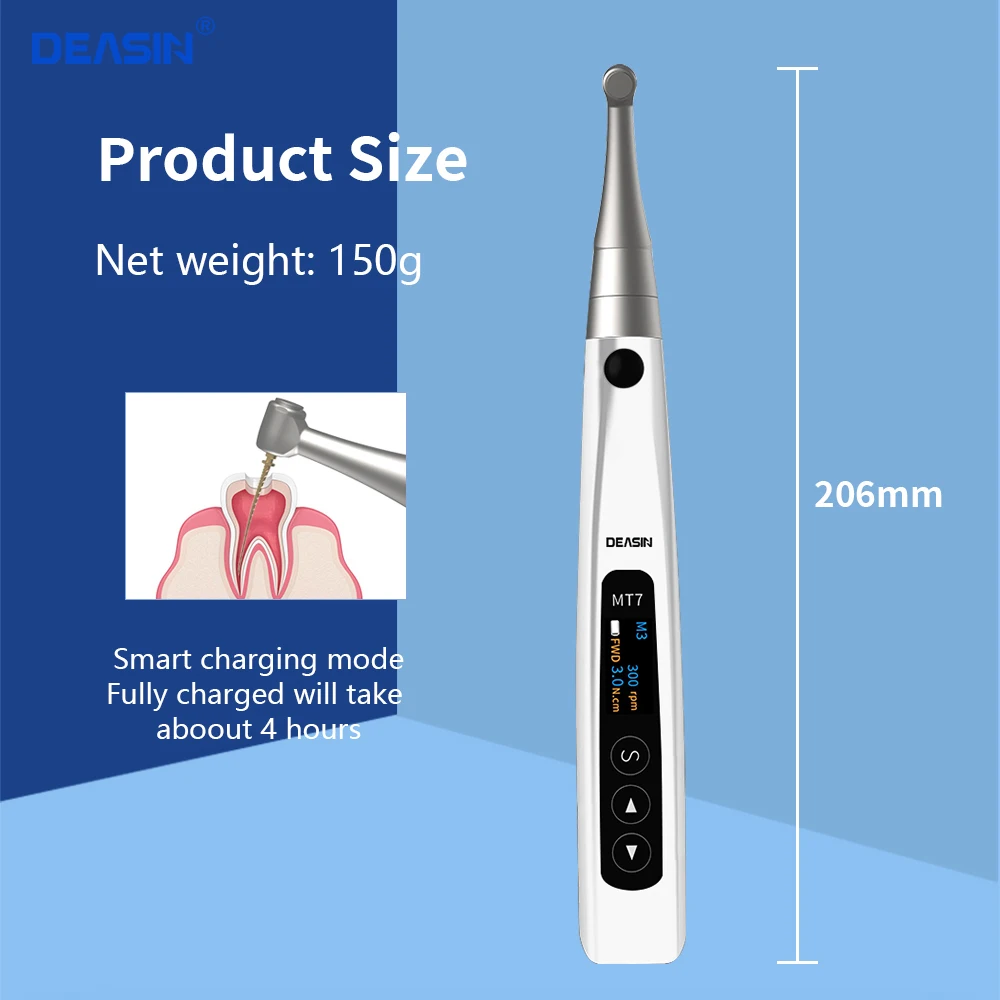 DEASIN Dental endodontic equipment MT7 16:1 ENDO treatment handpiece 360 degree rotation cordless smart Endomotor handpiece