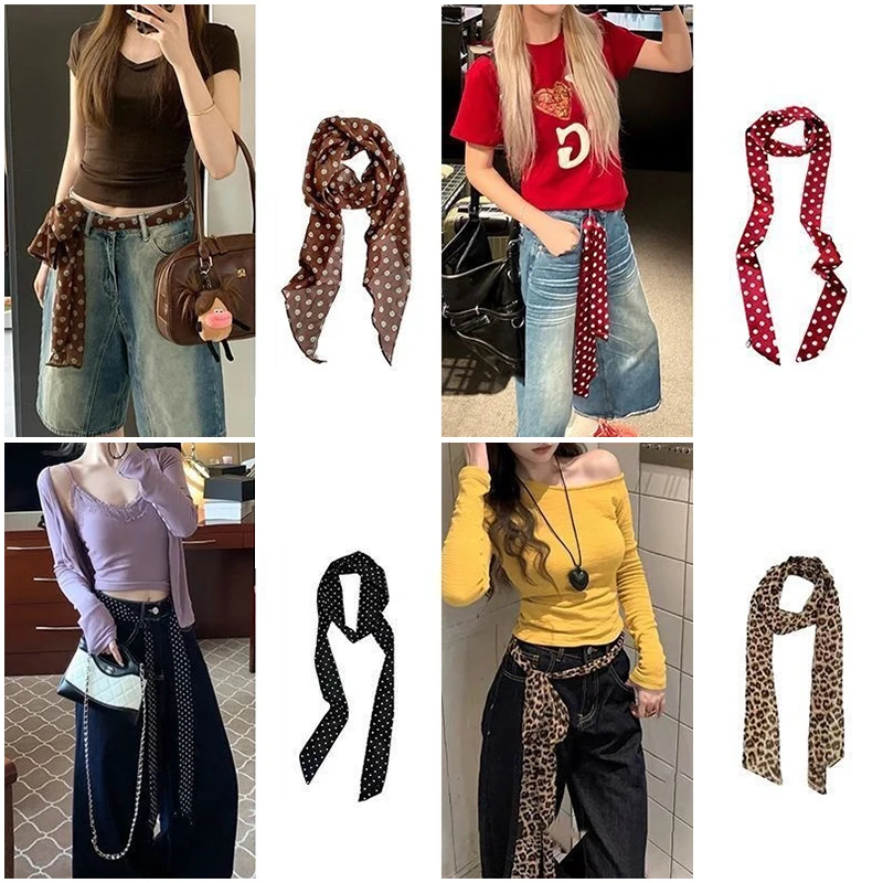 Luxuriöser langer Seidenschal für Damen, modisches, vielseitiges Kopftuch, Kleidung, Taschen, Haarband, quadratischer Schal, Gürtel, Accessoires〔CC55〕