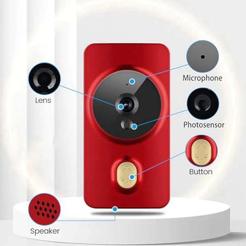 Smart Wireless Video Doorbell,Smart Wireless Remote Video Doorbell,With Call,Video,Photo,And Video Recording Functions