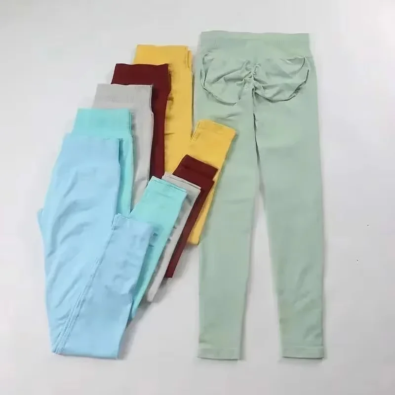 Pantalones deportivos, mallas para mujer, pantalones de Yoga sin costuras, mallas de gimnasio para levantamiento de glúteos, mallas deportivas de alta elasticidad