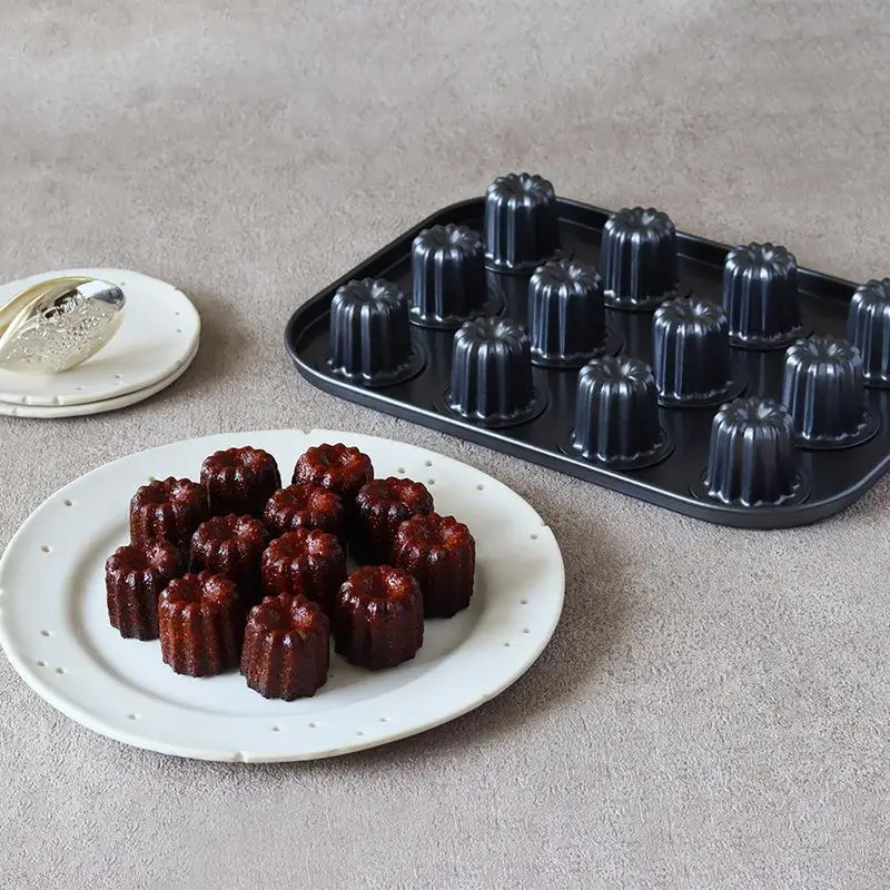 Moldes para hornear canelés de acero al carbono para el hogar, antiadherentes, de una sola cavidad, para muffins, resistentes al calor, para cupcakes, postres franceses〔HM4〕