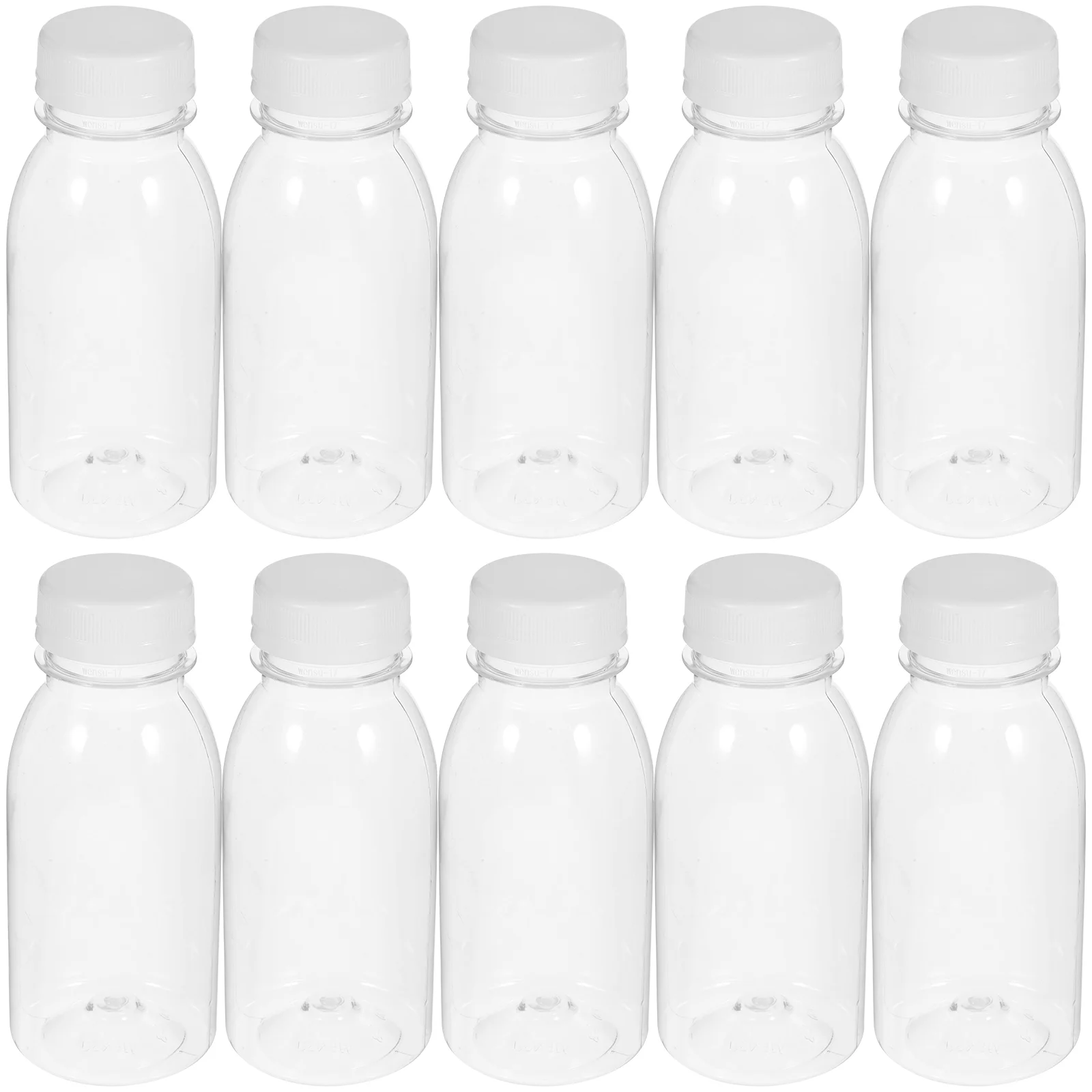 10 Pcs Pudding Bottle Fresh Milk Yogurt Small Beverage Fridge Plastic Drink Jug Pet Transparent Travel