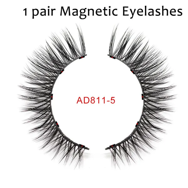 Magnetic Mink Lashes 1 Pair Magnetic EyeLashes Natural Hair Mink Lashes 3D Mink Fake Lash 100% Dramatic EyeLashes Fluffy