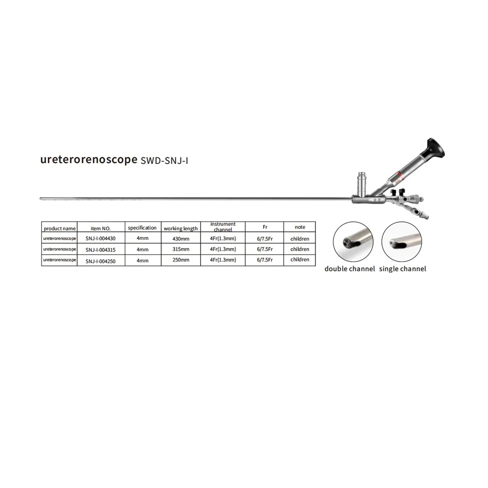 6/7.5Fr podwójny jednokanałowy 315mm 250mm 430mm sztywny zestaw cystoskopu do cewki urologicznej dla dzieci