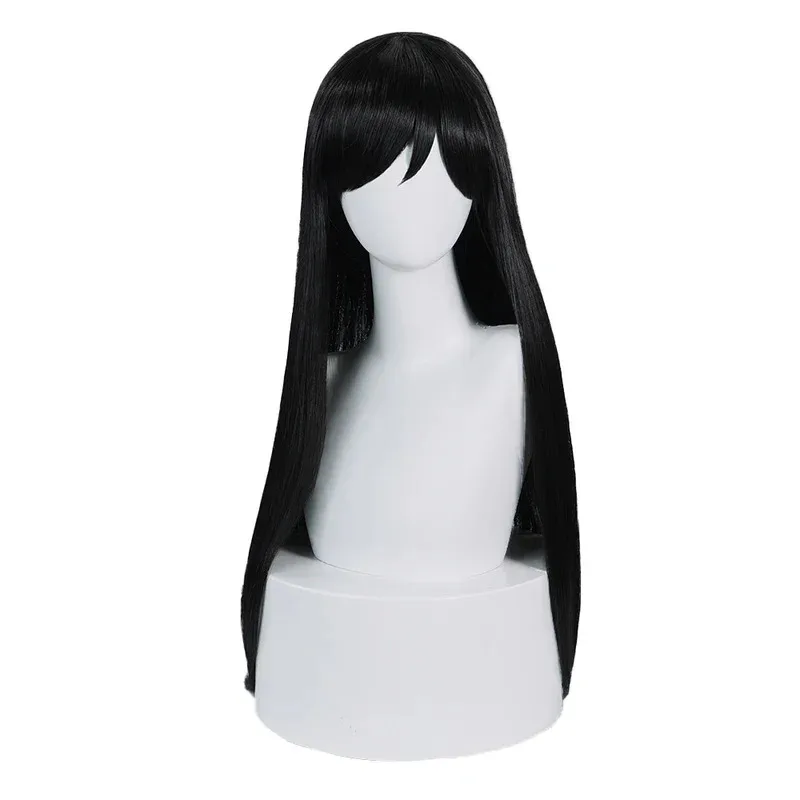 Disponibile parrucca Mari gioco Omori parrucca cosplay DOKIDOKI Mari cosplay donna Capelli lunghi neri lisci Mari 70 cm parrucca parrucca gratuita