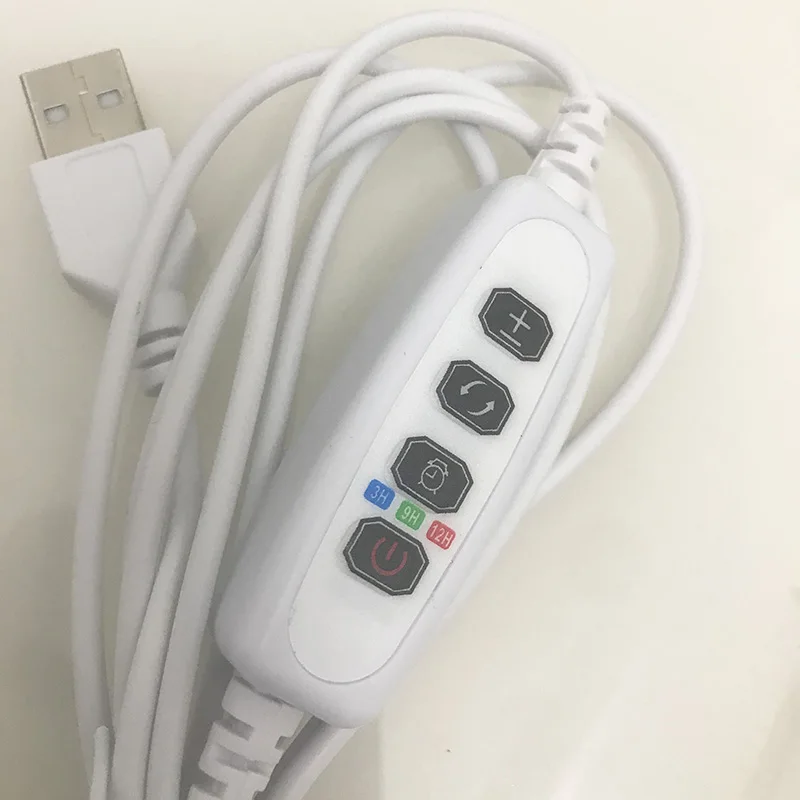 1/15PCS DC5V USB LED 10W two-Color Light Board with Timing Dimmable Cable for Night Light Plant Light